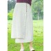 Women's white skirt, loose high waist A-line skirt