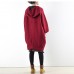 2021 winter red woolen coats oversized woman winter outwear original design