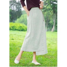 Women's white skirt, loose high waist A-line skirt